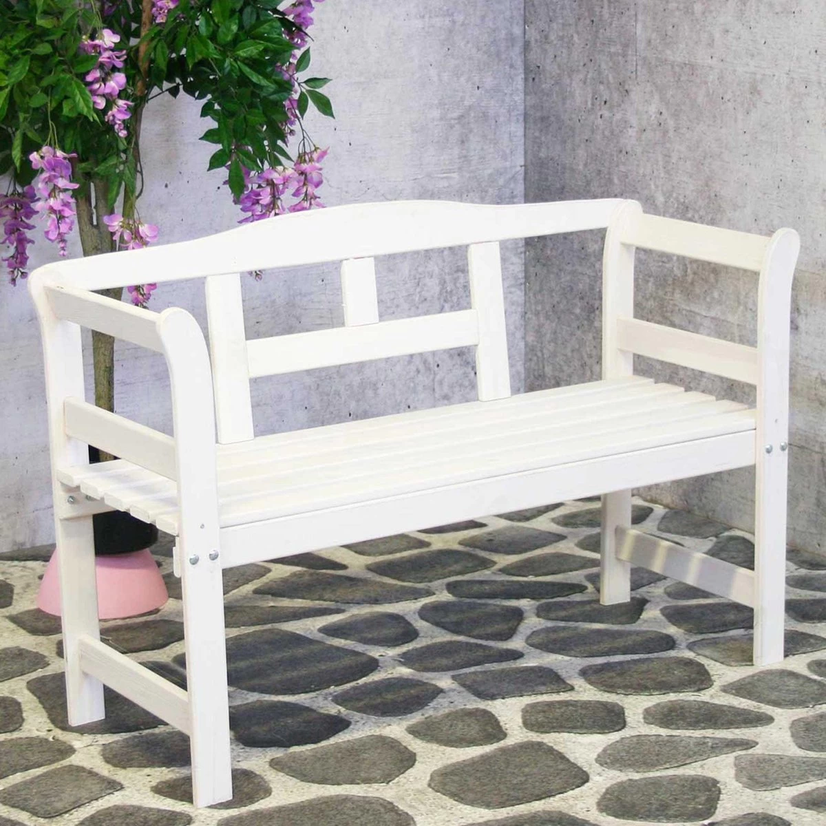 SenS-Line Friesen Tuinbank - Hout - Wit 15 SenS-Line Friesen Tuinbank - Hout - Wit - Afbeelding 13