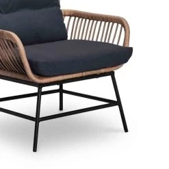 BUITEN Living Dex Wicker Loungestoel Tuin Incl. Wicker Voetenbank | Wicker + Aluminium | Bamboe Antraciet -Tuinmeubel Verkoop 1200x1200 35