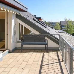 Relaxdays Tuinbank Met Kussen - 2 Zits Buitenbank Metaal - Balkonbank Kunststof - Voortuin -Tuinmeubel Verkoop 1200x1200 368