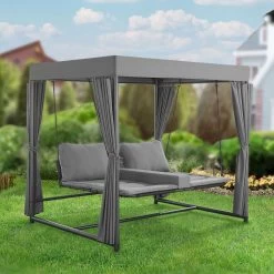 Schommelbank / Ligbank Kassandra - Donkergrijs -Tuinmeubel Verkoop 1200x1200 414