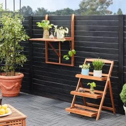 Merkloos Casaria Balkontafel - FSC®-Gecertificeerd Acaciahout – Hangend – Bruin -Tuinmeubel Verkoop 1200x1200 433