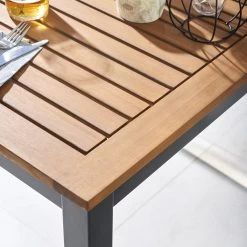 NATERIAL - Tuintafel Vierkant ORIS - 4 Personen - Houten Tafel 90x90 Cm - Aluminium - Met Houten Blad - Eucalyptus -Tuinmeubel Verkoop 1200x1200 435