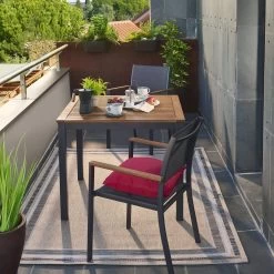 NATERIAL - Tuintafel Vierkant ORIS - 4 Personen - Houten Tafel 90x90 Cm - Aluminium - Met Houten Blad - Eucalyptus -Tuinmeubel Verkoop 1200x1200 436