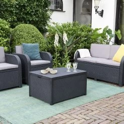 Allibert Arica Tuintafel - 79x59,5x42 Cm - Grafiet -Tuinmeubel Verkoop 1200x1200 444