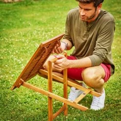 Merkloos EezyLife Houten Bijzettafel - 46x46x46cm - Acacia Hout - Tuintafel -Tuinmeubel Verkoop 1200x1200 466