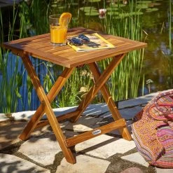 Merkloos EezyLife Houten Bijzettafel - 46x46x46cm - Acacia Hout - Tuintafel -Tuinmeubel Verkoop 1200x1200 467