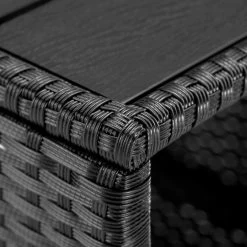Casaria Polyrattan Bijzettafel - WPC Tafelblad 45x45x40cm – Zwart -Tuinmeubel Verkoop 1200x1200 472