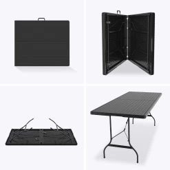 LifeGoods Klaptafel - Inklapbaar - 180 Cm - 6 Tot 8 Personen - Zwart -Tuinmeubel Verkoop 1200x1200 505