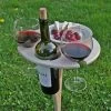 Merkloos Opvouwbare Wijntafel - Picknicktafel - Wijn Bijzettafel - Mannen Gadget - Vrouwen Cadeautjes - Moederdag Cadeautje - Bijzettafel Rond - Hout -Tuinmeubel Verkoop 1200x1200 522