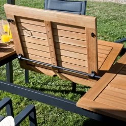 NATERIAL - Uitschuifbare Tuintafel ORIS - Uitschuifbare Tafel Voor 6 Tot 8 Personen - 180-240x100 Cm - Aluminium - Hout Eucalyptus -Tuinmeubel Verkoop 1200x1200 549