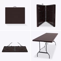 LifeGoods Klaptafel - Inklapbaar - 180 Cm - 6 Tot 8 Personen - Bruin -Tuinmeubel Verkoop 1200x1200 595