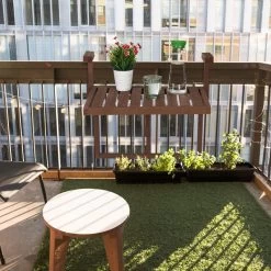 Relaxdays Balkontafel Inklapbaar - Klaptafel Balkon - Tafel Reling - Hangtafel Hout -Tuinmeubel Verkoop 1200x1200 611