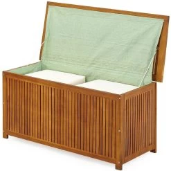 Casaria Opbergbox Acacia Hout – Weerbestendig 115cm - Bruin -Tuinmeubel Verkoop 1200x1200 637