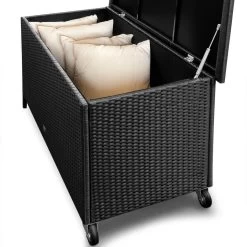 Casaria Wicker Opbergbox - Waterdicht 121,5cm Met Wielen - Grijs -Tuinmeubel Verkoop 1200x1200 666
