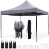 LifeGoods Partytent - 3x3 M - Easy Up - Opvouwbaar - Waterdicht - Draagtas Met Wieltjes - Donkergrijs -Tuinmeubel Verkoop 1200x1200 708