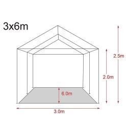 MaxxGarden Partytent - Paviljoen - 3x6m - Incl. Zijwanden - Waterdicht - Wit -Tuinmeubel Verkoop 1200x1200 717