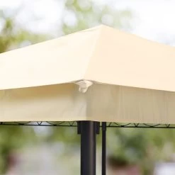 Tuinpaviljoen 3x3 M Waterdicht Paviljoen Met 4 Zijwanden Tuintent Ca. 180 G/m² Dakzeil In Crème Partytent -Tuinmeubel Verkoop 1200x1200 742