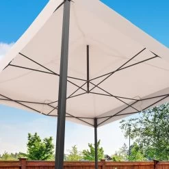 LifeGoods Partytent - 3x3 M - Zijwanden - Easy Up - Opvouwbaar - Waterdicht - Draagtas Met Wieltjes - Beige -Tuinmeubel Verkoop 1200x1200 769
