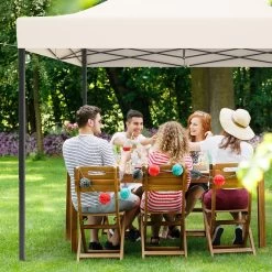 LifeGoods Partytent - 3x3 M - Zijwanden - Easy Up - Opvouwbaar - Waterdicht - Draagtas Met Wieltjes - Beige -Tuinmeubel Verkoop 1200x1200 770
