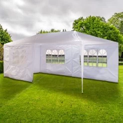 MaxxGarden Partytent - Paviljoen - 300 X 600 X 250 Cm - Met Zijwanden - Waterdicht Pro - 32mm Buizen – Wit -Tuinmeubel Verkoop 1200x1200 790
