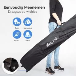 LifeGoods Partytent - 3x4.5 M - Zijwanden - Easy Up - Opvouwbaar - Waterdicht - Draagtas Met Wieltjes - Donkergrijs 13 LifeGoods Partytent - 3x4.5 M - Zijwanden - Easy Up - Opvouwbaar - Waterdicht - Draagtas Met Wieltjes - Donkergrijs -Tuinmeubel Verkoop 1200x1200 800