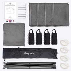 LifeGoods Partytent - 3x4.5 M - Zijwanden - Easy Up - Opvouwbaar - Waterdicht - Draagtas Met Wieltjes - Donkergrijs 15 LifeGoods Partytent - 3x4.5 M - Zijwanden - Easy Up - Opvouwbaar - Waterdicht - Draagtas Met Wieltjes - Donkergrijs -Tuinmeubel Verkoop 1200x1200 802