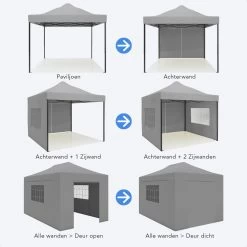 LifeGoods Partytent - 3x4.5 M - Zijwanden - Easy Up - Opvouwbaar - Waterdicht - Draagtas Met Wieltjes - Donkergrijs 20 LifeGoods Partytent - 3x4.5 M - Zijwanden - Easy Up - Opvouwbaar - Waterdicht - Draagtas Met Wieltjes - Donkergrijs -Tuinmeubel Verkoop 1200x1200 807