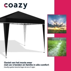 Coazy Waterdichte Partytent 3x3 Meter Opvouwbaar - Paviljoen - Easy Up - Pop-up Tent Met Haringen, Touw En Anti Slip Poten - Waterdicht - Partytenten Weerbestendig -Tuinmeubel Verkoop 1200x1200 819
