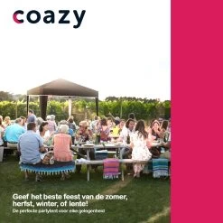 Coazy Waterdichte Partytent 3x3 Meter Opvouwbaar - Paviljoen - Easy Up - Pop-up Tent Met Haringen, Touw En Anti Slip Poten - Waterdicht - Partytenten Weerbestendig -Tuinmeubel Verkoop 1200x1200 820