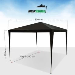 MaxxGarden Partytent - Paviljoen - 3x3 - Waterdicht - Zwart -Tuinmeubel Verkoop 1200x1200 830