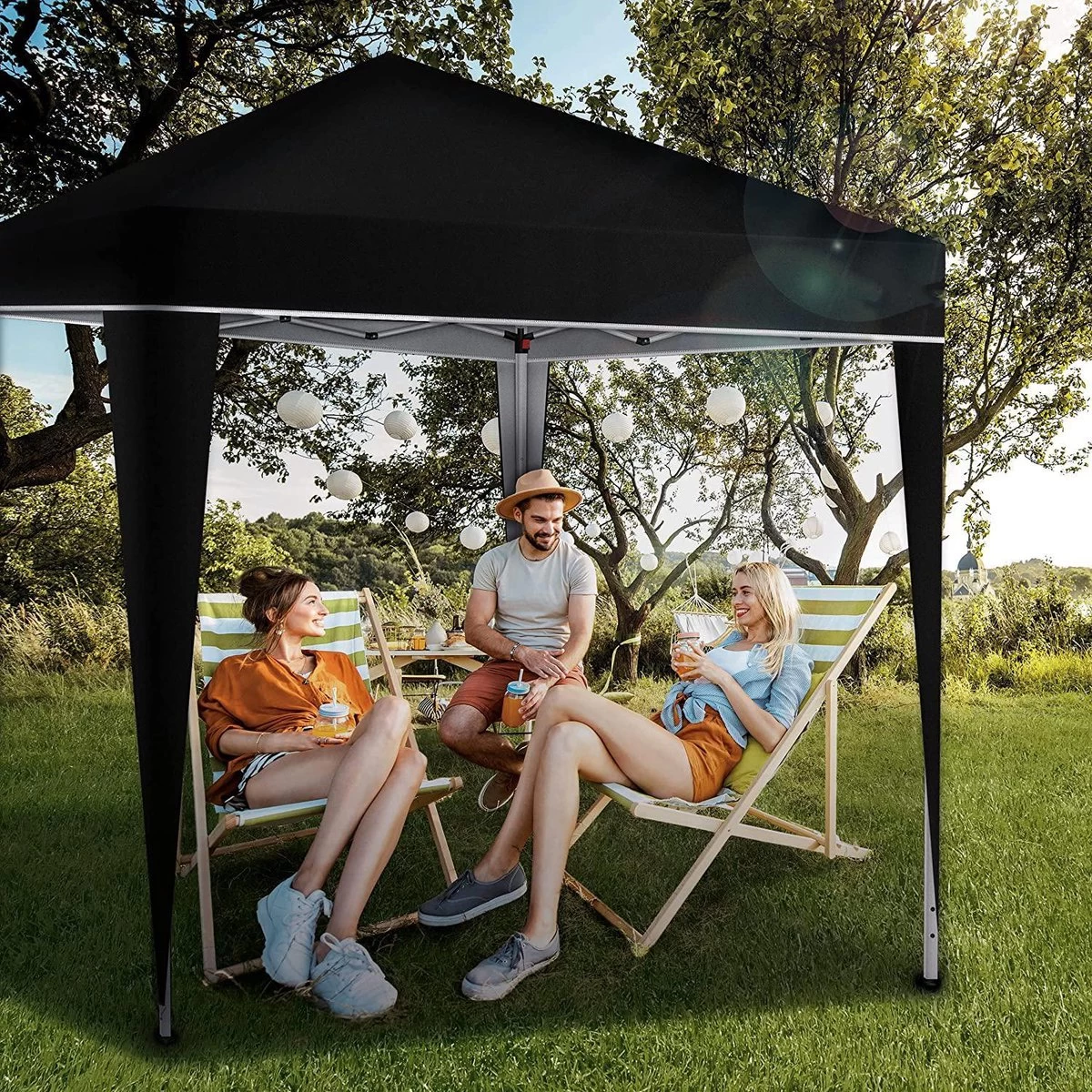 Sens Design Partytent Opvouwbaar - 3 X 3m - Zwart 7 Sens Design Partytent Opvouwbaar - 3 X 3m - Zwart - Afbeelding 5