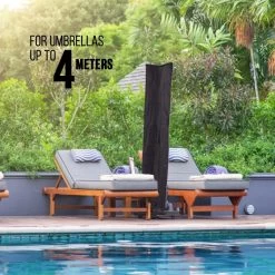 MaxxGarden Parasolhoes - Afdekhoes Voor Zweefparasol - Beschermhoes - 200-400 Cm - Met Rits En Trekkoord - Zwart -Tuinmeubel Verkoop 1200x1200 907