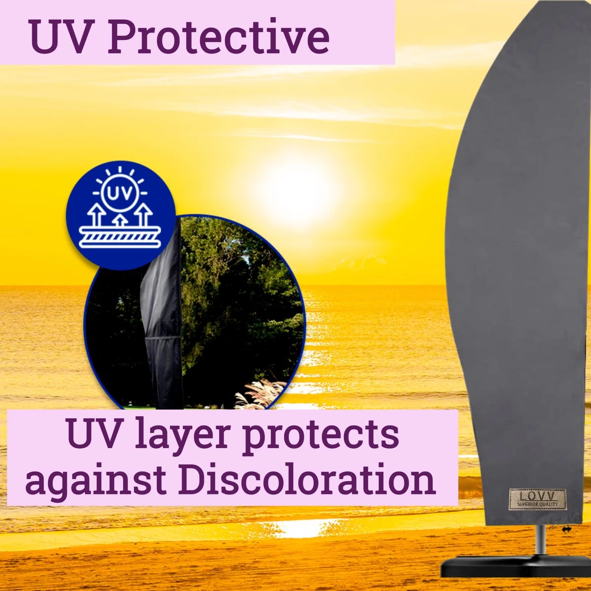 Parasolhoes Voor Zweefparasol–Waterdicht-met Rits En Stok-Superieure Kwaliteit-280cm X 81cm 8 Parasolhoes Voor Zweefparasol–Waterdicht-met Rits En Stok-Superieure Kwaliteit-280cm X 81cm - Afbeelding 6