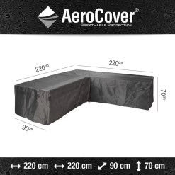 AeroCover Loungesethoes 220x220x90xH70 Cm - Antraciet -Tuinmeubel Verkoop 1200x1200 935