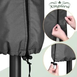 Kingsleeve Parasolhoes Tot Ø 330cm - Weerbestendig Robuust - Grijs -Tuinmeubel Verkoop 1200x1200 944
