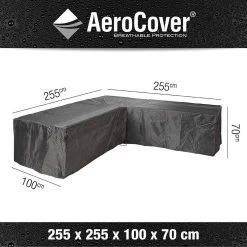 Aerocover Loungesethoes - L-vorm - L 255 X L 255 X B 100 X H 70 Cm