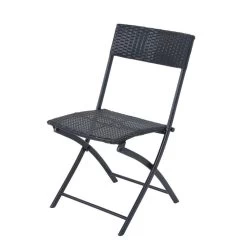 Merkloos 3-delige Bistroset Poly Rattan - Inklapbaar - Balkon Tuinmeubelset - Zwart -Tuinmeubel Verkoop 1200x1200 969