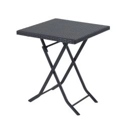 Merkloos 3-delige Bistroset Poly Rattan - Inklapbaar - Balkon Tuinmeubelset - Zwart -Tuinmeubel Verkoop 1200x1200 970