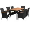 Deuba Polyrattan Tuinset Verona - 6 Stoelen + 1 Tafel Zwart -Tuinmeubel Verkoop 1200x1200 973