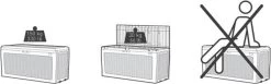 Keter Samoa Opbergbox - 270 L - 117x45x57 Cm - Grafiet -Tuinmeubel Verkoop 1200x374