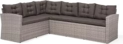 Beliani VITERBO - Loungeset Voor 8 - Grijs - PE Rotan -Tuinmeubel Verkoop 1200x429