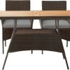 Teamson Home 5-Delig Diningset - Tuinset - Tuinmeubelen - Tafel En 4 Stoelen - Voor Maximaal 4 Personen - Massief Houten Tafelblad - Bruin - 244 X 132 X 84 (cm) -Tuinmeubel Verkoop 1200x449 1
