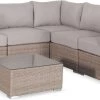 Premium Loungeset - VITTORIA - Rond Wicker– 5 Plaatsen, Naturel/beige -Tuinmeubel Verkoop 1200x493