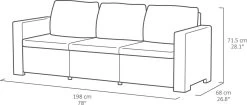 Allibert California Loungeset - 5 Personen - Cappuccino -Tuinmeubel Verkoop 1200x512 3