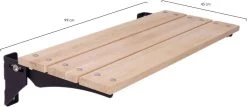 MaximaVida Opklapbare Gevelbank Jordaan 100 Cm- FSC Eikenhout -Tuinmeubel Verkoop 1200x518