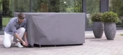 Weersbestendige Beschermhoes Tuinset (S) | 165 X 135 X 95 Cm | Premium | Waterproof | TÜV Rheinland Gecertificeerd | Hoes Voor Tuin | Waterdicht | Solution Dyed (verkleuring Onmogelijk) | Grijs / Antraciet -Tuinmeubel Verkoop 1200x541 1