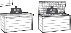 Keter Denali Opbergbox - 757L - 152x73x90cm - Grafiet -Tuinmeubel Verkoop 1200x561