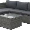 MaxxGarden Loungeset – Rattan Hoekset - 4 Persoons - Incl. Salontafel - Grijs -Tuinmeubel Verkoop 1200x580