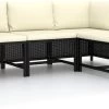 VidaXL 4-delige Loungeset Met Kussens Poly Rattan Zwart -Tuinmeubel Verkoop 1200x600 1
