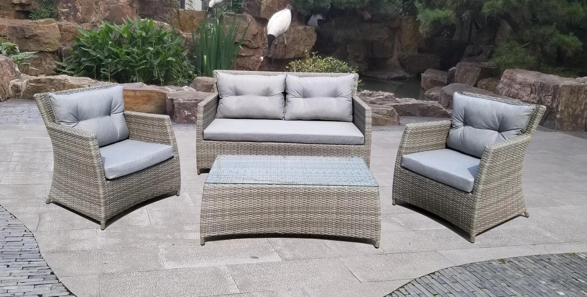 MaxxGarden Rattan Loungeset - 5 Persoons Zithoek - Wicker Tuinset - Incl. Kussens En Tafel 7 MaxxGarden Rattan Loungeset - 5 Persoons Zithoek - Wicker Tuinset - Incl. Kussens En Tafel - Afbeelding 5